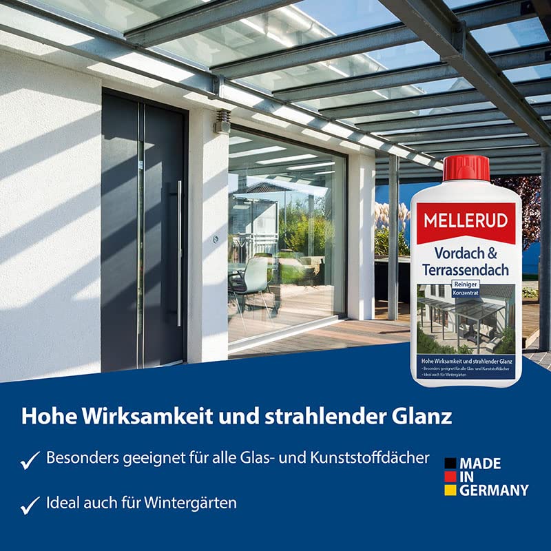 MELLERUD Terrassendach Reiniger Konzentrat | 1 x 1  l | Für Glas, Kunststoff & Acryl – Tiefenreinigung & Schutzfilm 2