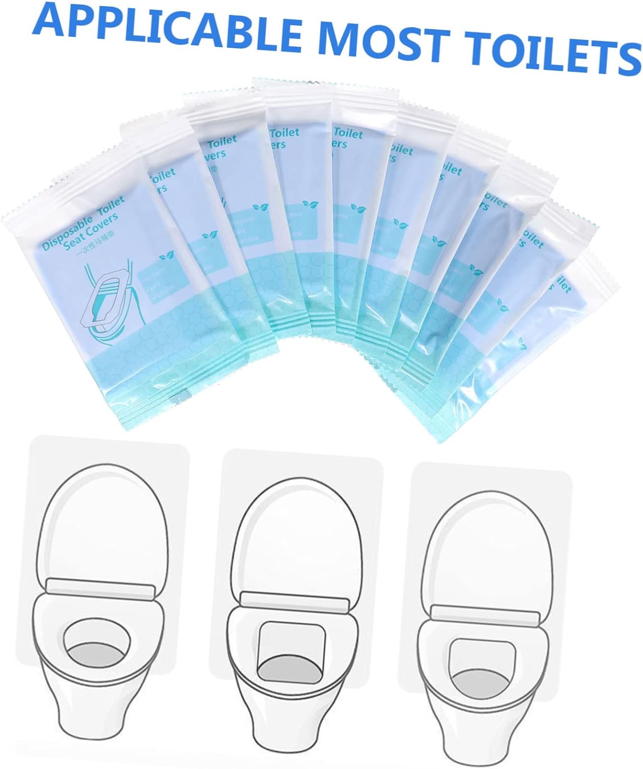 LIFKOME 60pcs Disposable Toilet Seats Covers Cushion Boys and Girls Potty Training Seat Covers for Airport Bathroom
