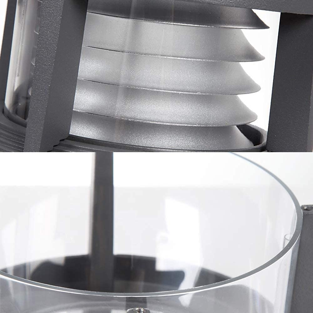Esterno IP54 Impermeabile Prato Luce Cortile Cancello Parete Alluminio Acrilico Ombra Pilastro Lampada Colonna Esterno Villa Giardino Corridoio Corridoio Portico Decorazione Dissuasore Post Lanterna