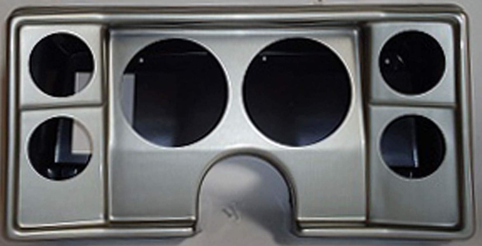 78-81 Chevy G Body Silver Dash Carrier Panel for 5", 2-5/8" Gauges