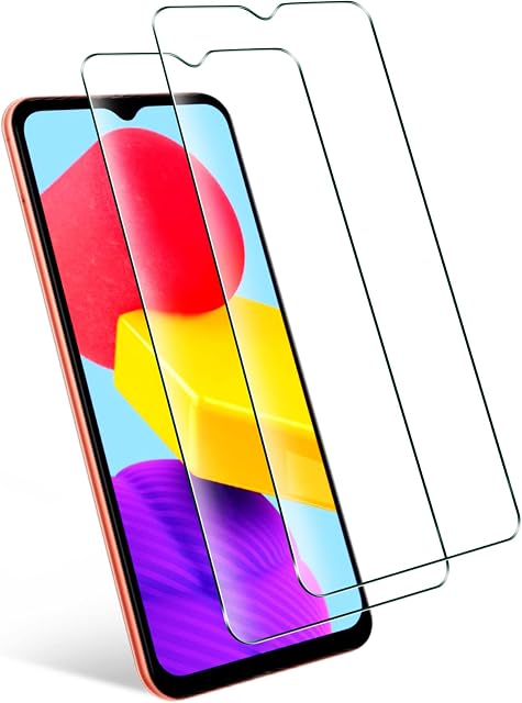Pollachi Glass Screen Protector for Samsung Galaxy M13/Galaxy M23 Tempered Glass Screen Protector Film for Samsung M13,9H Hardness,Anti Scratch,Bubble Free Protective Film 2-Pack