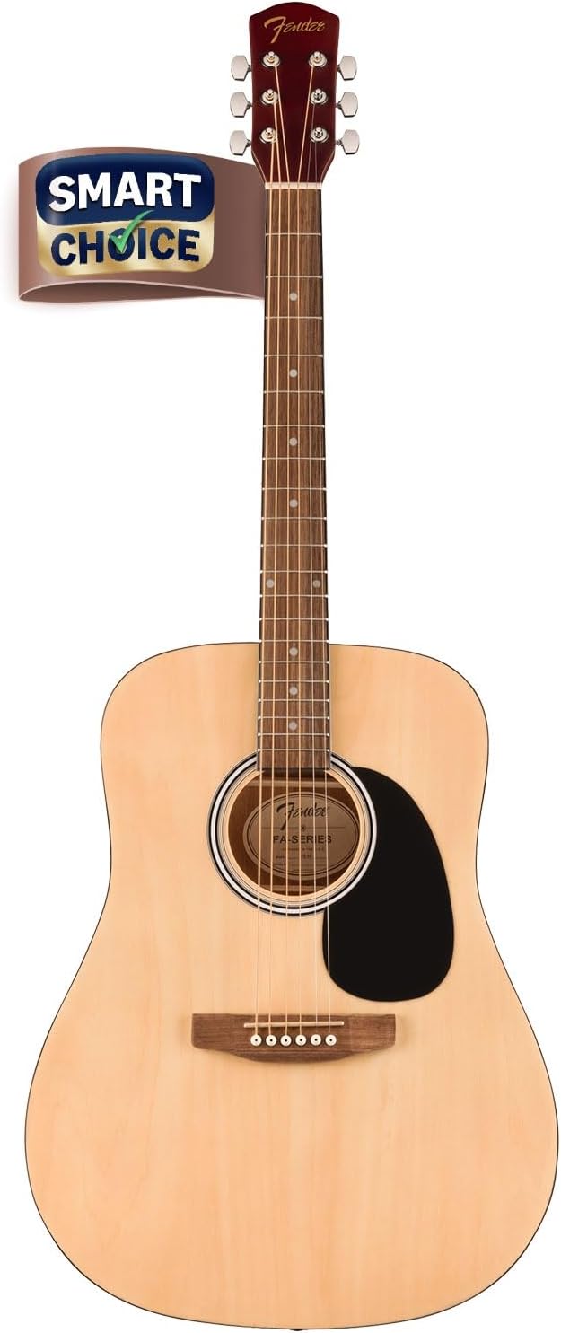 Fender FA-25 Dreadnought Acoustic Guitar, Beginner Guitar, Natural
