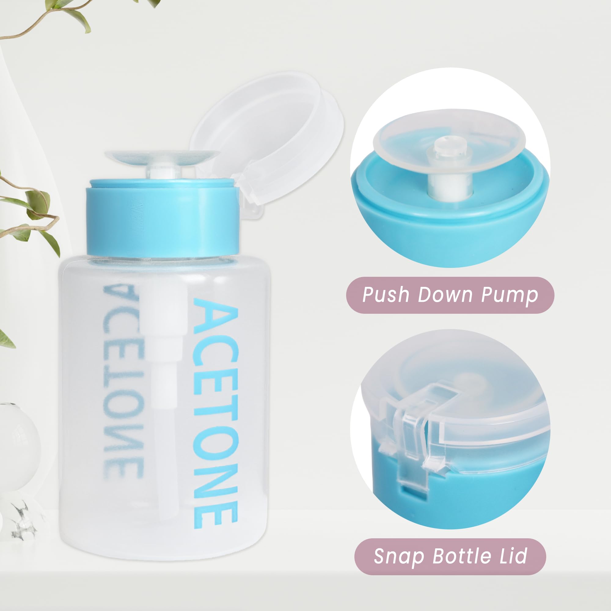 Amazon.com : Beauticom Push Down Acetone Dispenser- Clear Empty