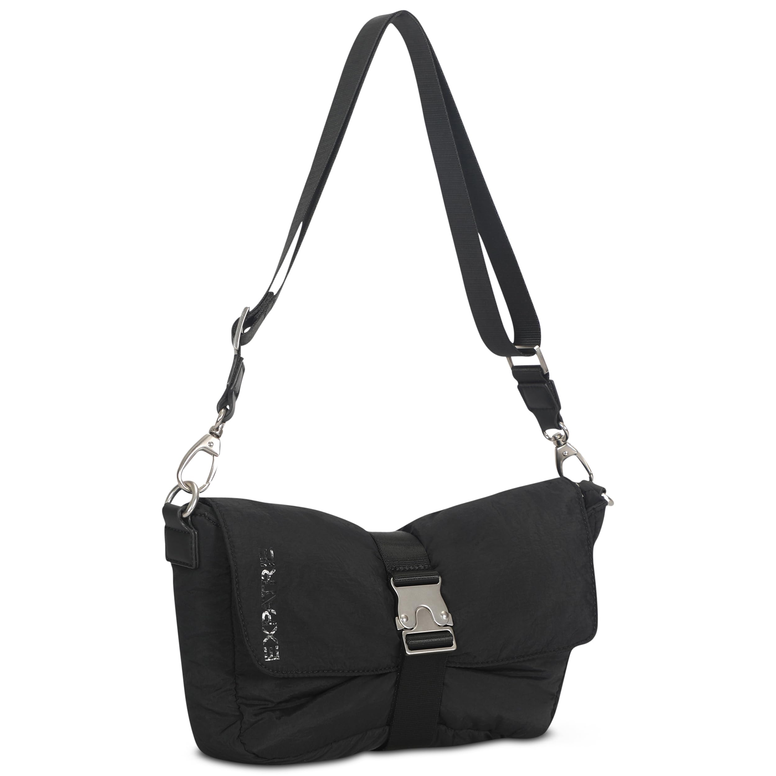 Expatrié Borsa a Tracolla da Donna - Bobby - Borsa Piccola in Nylon - Borsetta con Fibbia in Metallo e Cerniera - Tracollina Piumino Elegante - Crossbody Puffer Bag - Idrorepellente