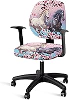 Vista 32 de Fundas para sillas de escritorio, con estampado de vaca, fundas de asiento para silla de oficina, 2 piezas, fundas para silla de computadora, fundas
