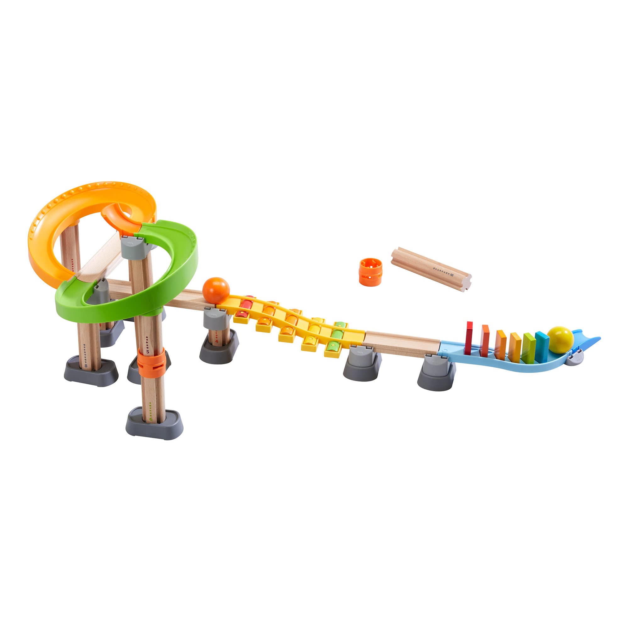 HABA 306744 - Kullerbü Kugelbahn Melodie-Domino, Erste Kugelbahn Grundpackungen ab 2 Jahren, made in Germany Bunt