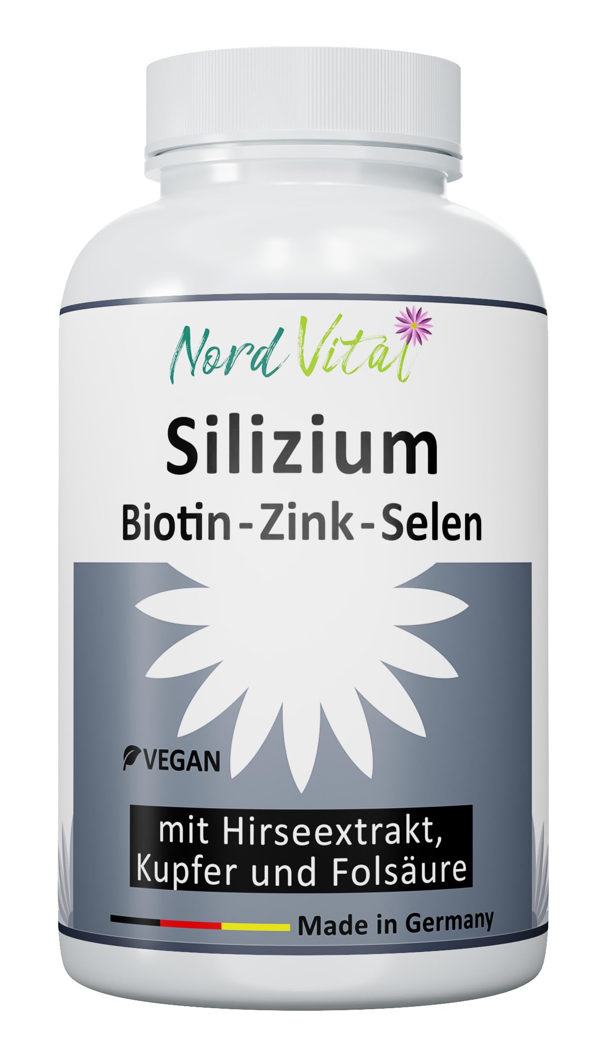 Hochdosiertes Silizium aus Bambus-Extrakt (850 mg), Hirse-Extrakt, Biotin,  Zink, Selen, Kupfer, und Folsure - organisches Silicium mit hoher ...