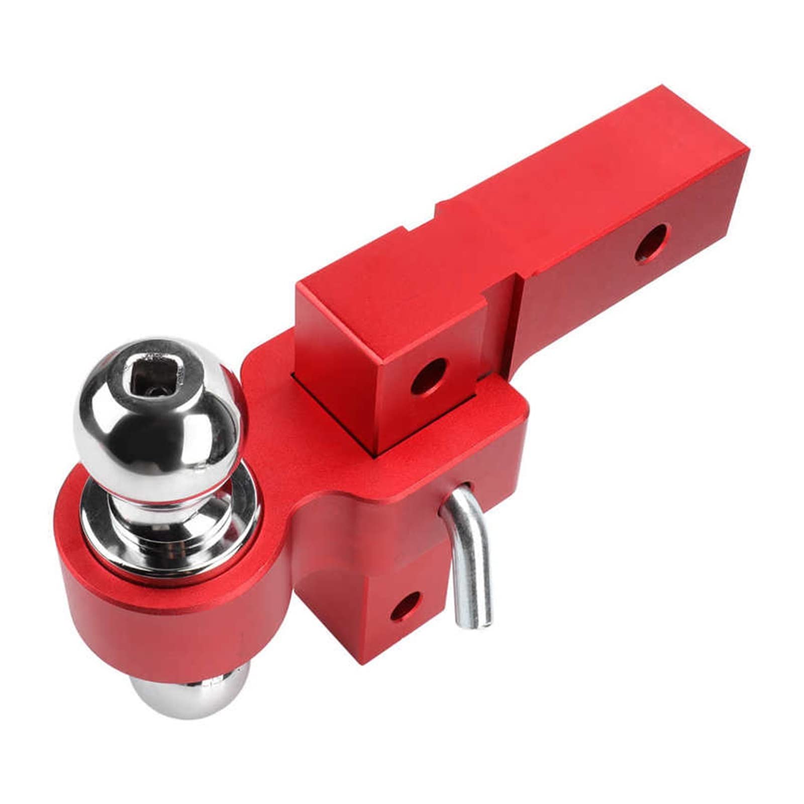 PortablPractical Trailer Hitch Shape Trailer Hitch Ball Mount Tow Trailer Hitch Aluminium (kolor: czerwony)