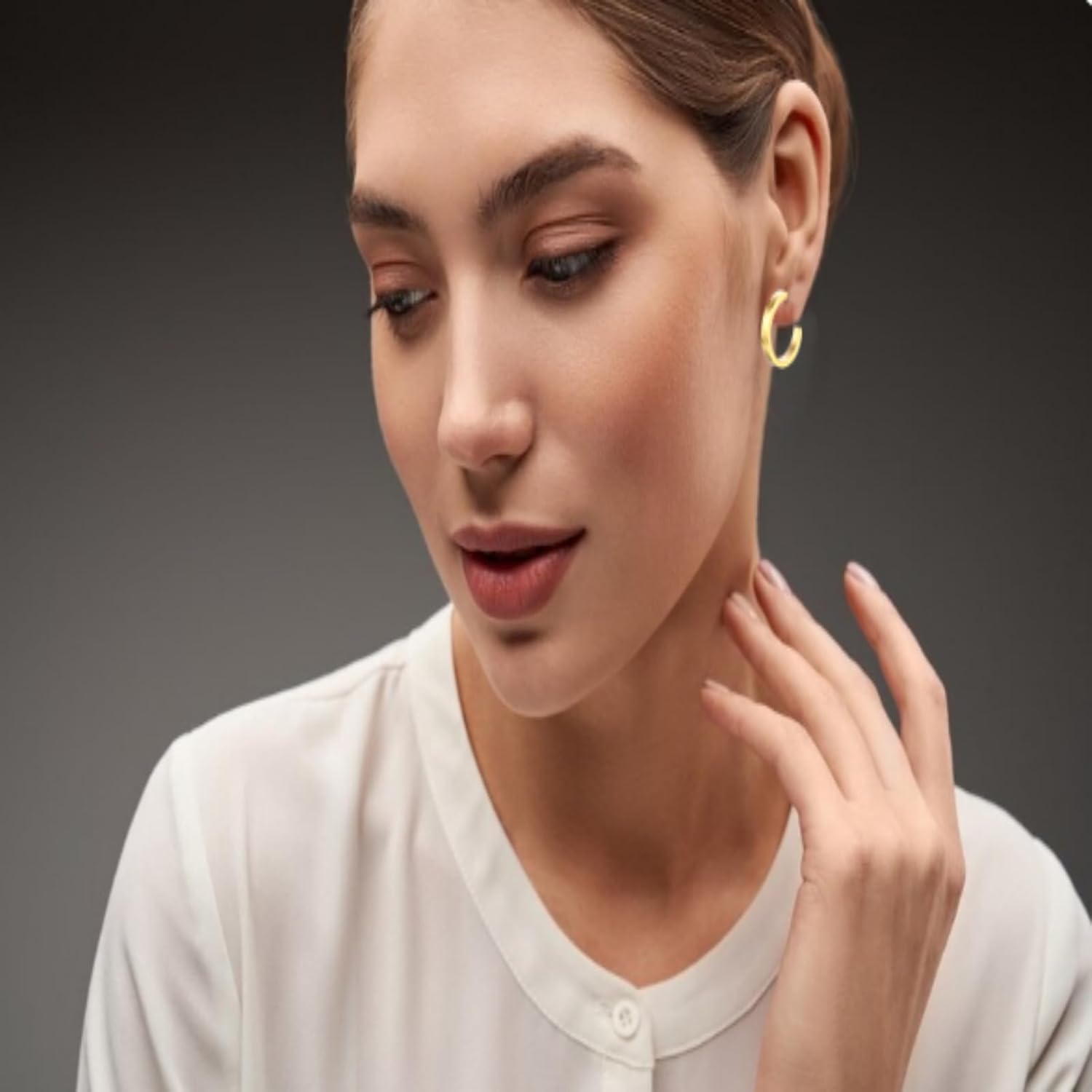 18K Gold Plated Cross Earrings - Zircon Silver Earrings, Suitable for Low Allergy Women's Jewelry Gifts - Image 7