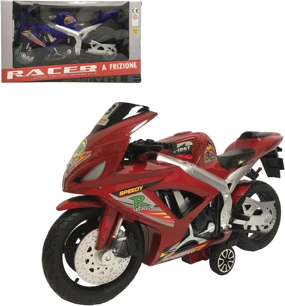 Generico Maxi Motorcycle Toy for Children Large Motorcycle with Clutch Toy 34 cm Motor Bike Racing Super Racing Motorcycle Maxi Street Motorcycle Sports, Assorted Colours