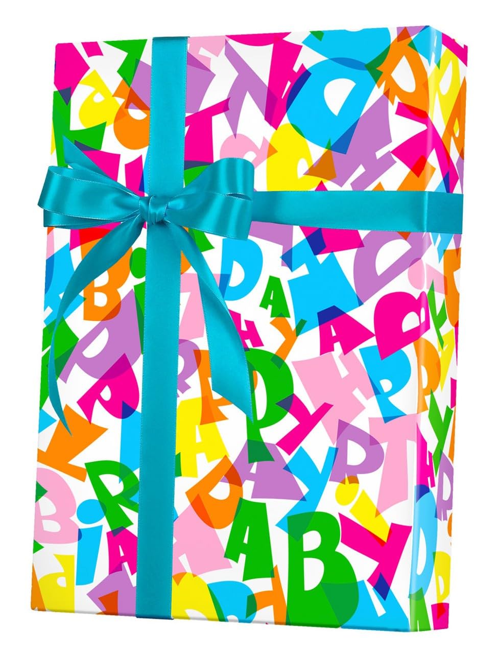 Wrap & Roll Happy Birthday Giftwrap Paper 42-Piece, 3 m Length, Multicolor