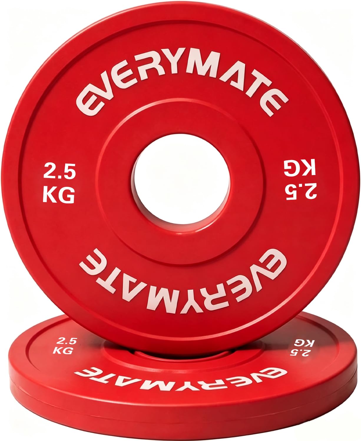 EVERYMATE Change Weight Plates 1KG 1.25KG 1.5KG 2KG 2.5KG Set Fractional Plate Olympic Bumper Plates for Cross Training Bumper Weight Plates Steel Insert Strength Training Weight Plates — image 1