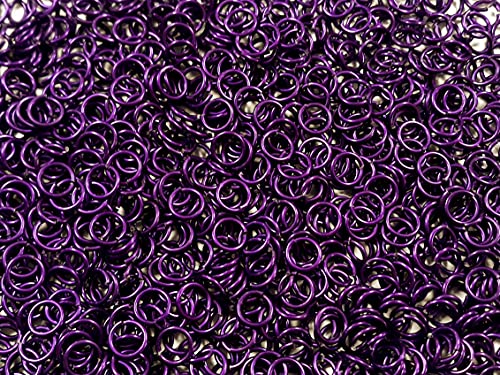 1/2 lb Violet Anodized Aluminum Jump Rings 16G 5/16" ID