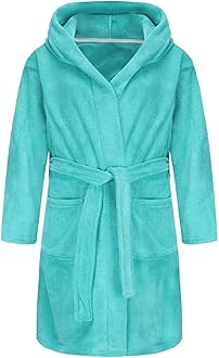 Boys Girls Bathrobe Soft Towel Hooded Robe Terry cloth Turkish Cotton Bathrobe