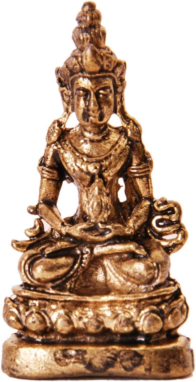 Purpledip Rare Miniature Statue Set Lord Buddha in 3 Different Poses, Unique Collectible Gift (11408)