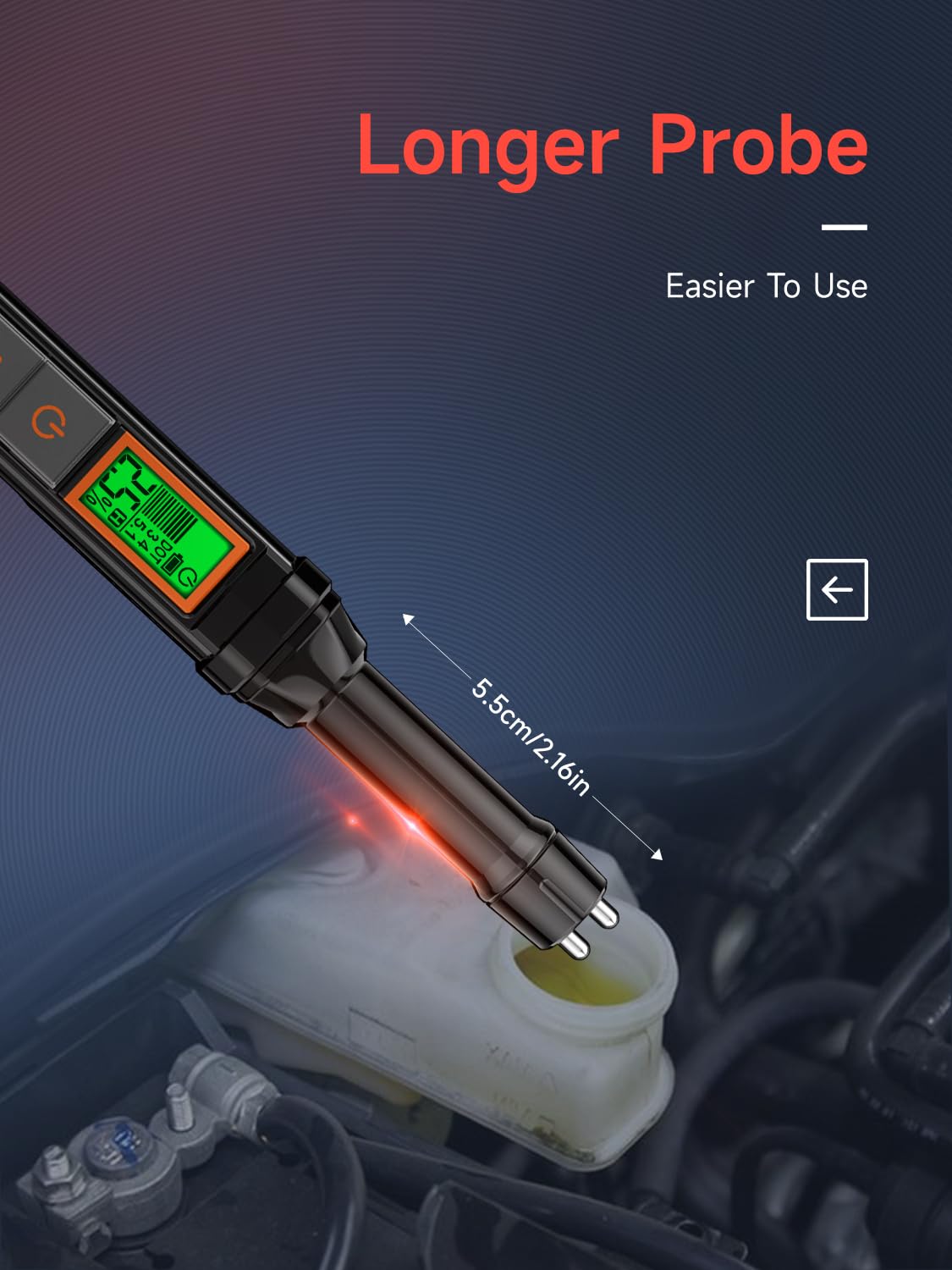 NA Tester Liquido Freni, Tester del Liquido con Display LCD, dell'olio Penna di Prova, Tester Fluido Freni con allarme acustico e visivo, Liquido Freni Tester per DOT3 DOT4 DOT5