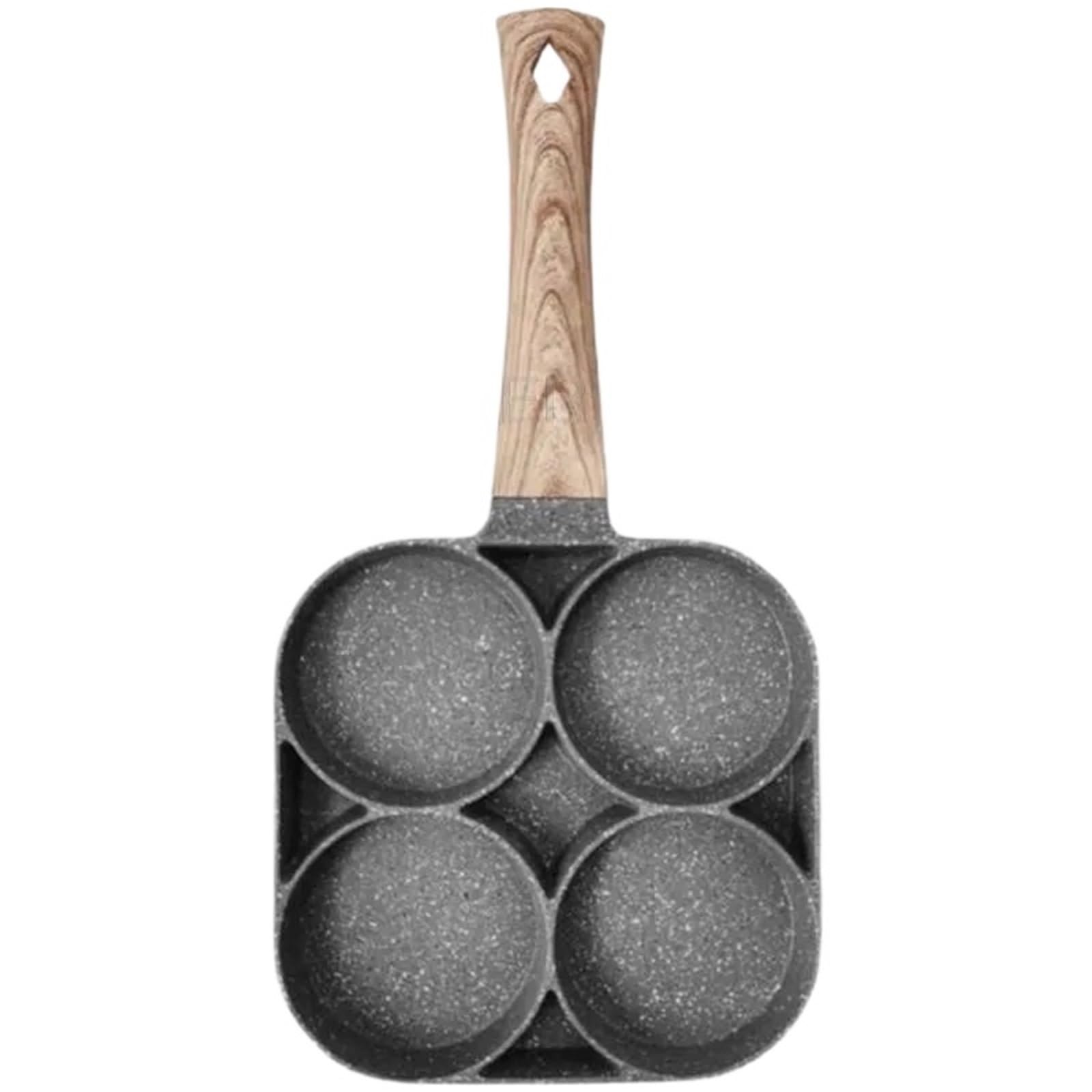 Sarten Tortilla Sartén de 4 agujeros for tortillas gruesas, antiadherente, for huevos, tortitas, filetes, jamón, desayunos, utensilios cocina