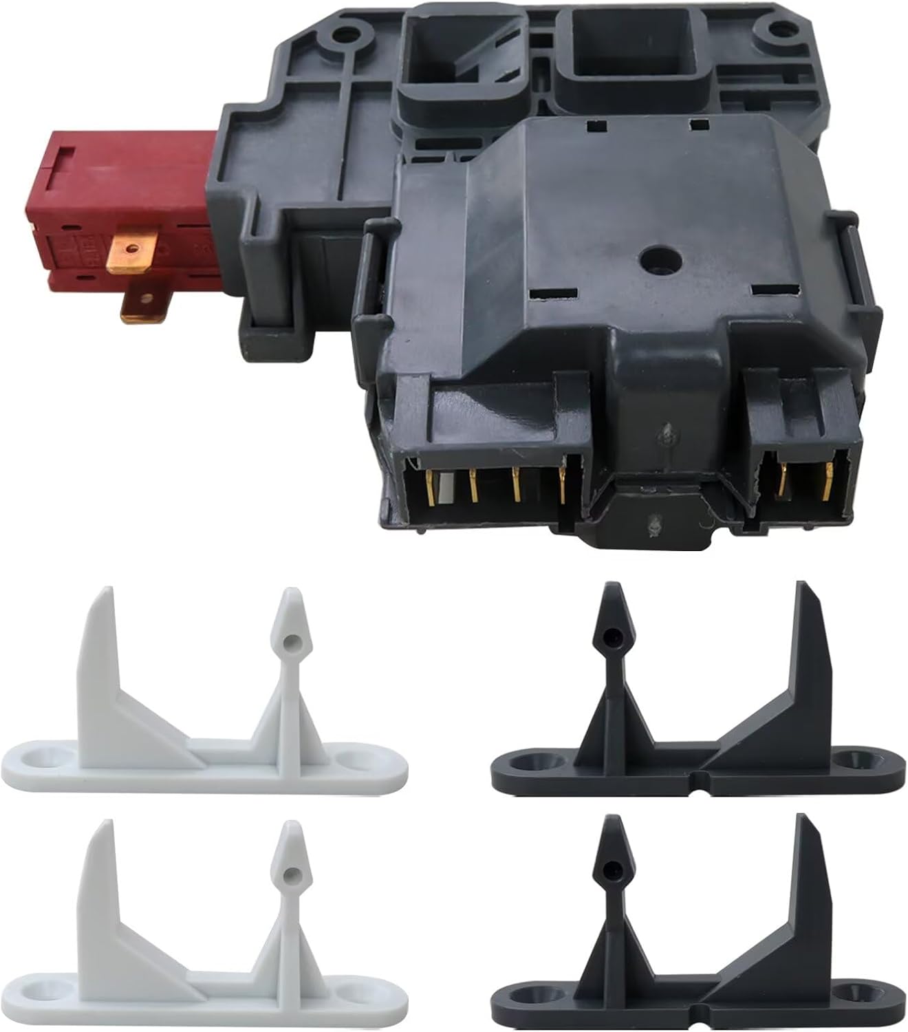 131763202 131763310 Front Load Washer Door Striker Strikers Switch Lock Kit for Frigidaire Affinity Front Load Washer Model for FCCW3000FS4 FFFS5115PA0 FFFS5115PW0 FFFW4000QW0 FFFW5000QW0