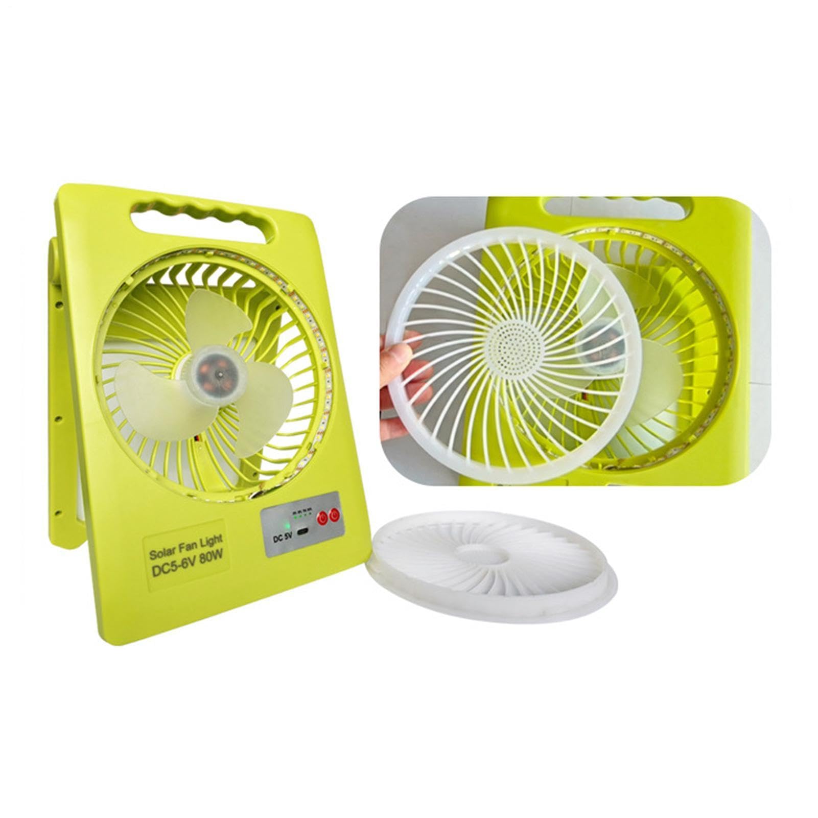 Ángulo del ventilador alimentado por energía solar, ajustable, bajo ruido
