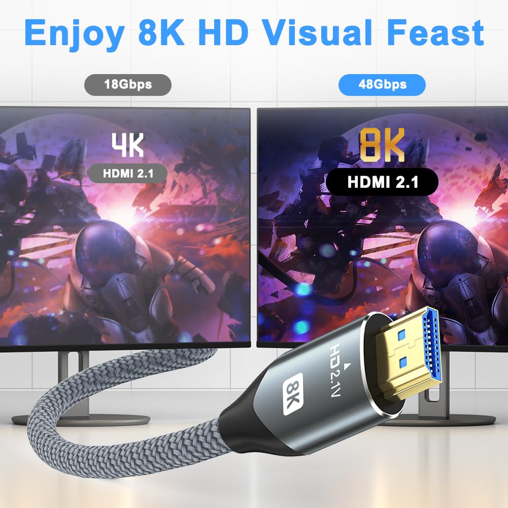 Cable Matters Cable HDMI Unidireccional Activo De 48 Gbps Ultra HD 8K De 25 Pies 24 6 Ft Con Hdr Para Ps5 Xbox Series Xs Rtx3080 3090 Rx