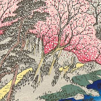 飾り絵　広重の風景画　特別6枚組　（A4サイズ　厚手和紙） 絵画 額入り 壁掛け F4 歌川 広重 東海道五十三次 複製画 額飾り
