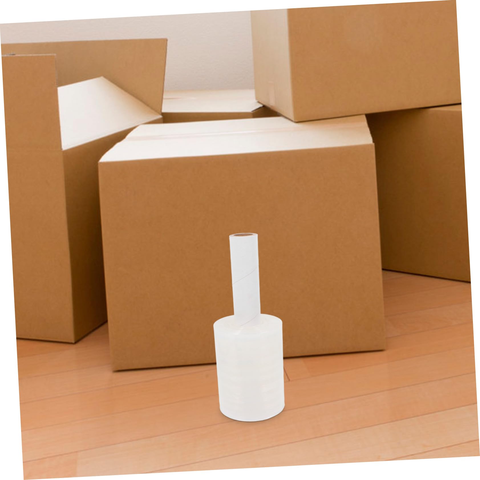 Gatuida Film Étirable avec Poignée Portable Transparent pour Emballage et Déménagement Film Stretch Wrap Robuste pour Protection Fixation et Stockage Sécurisés Objets