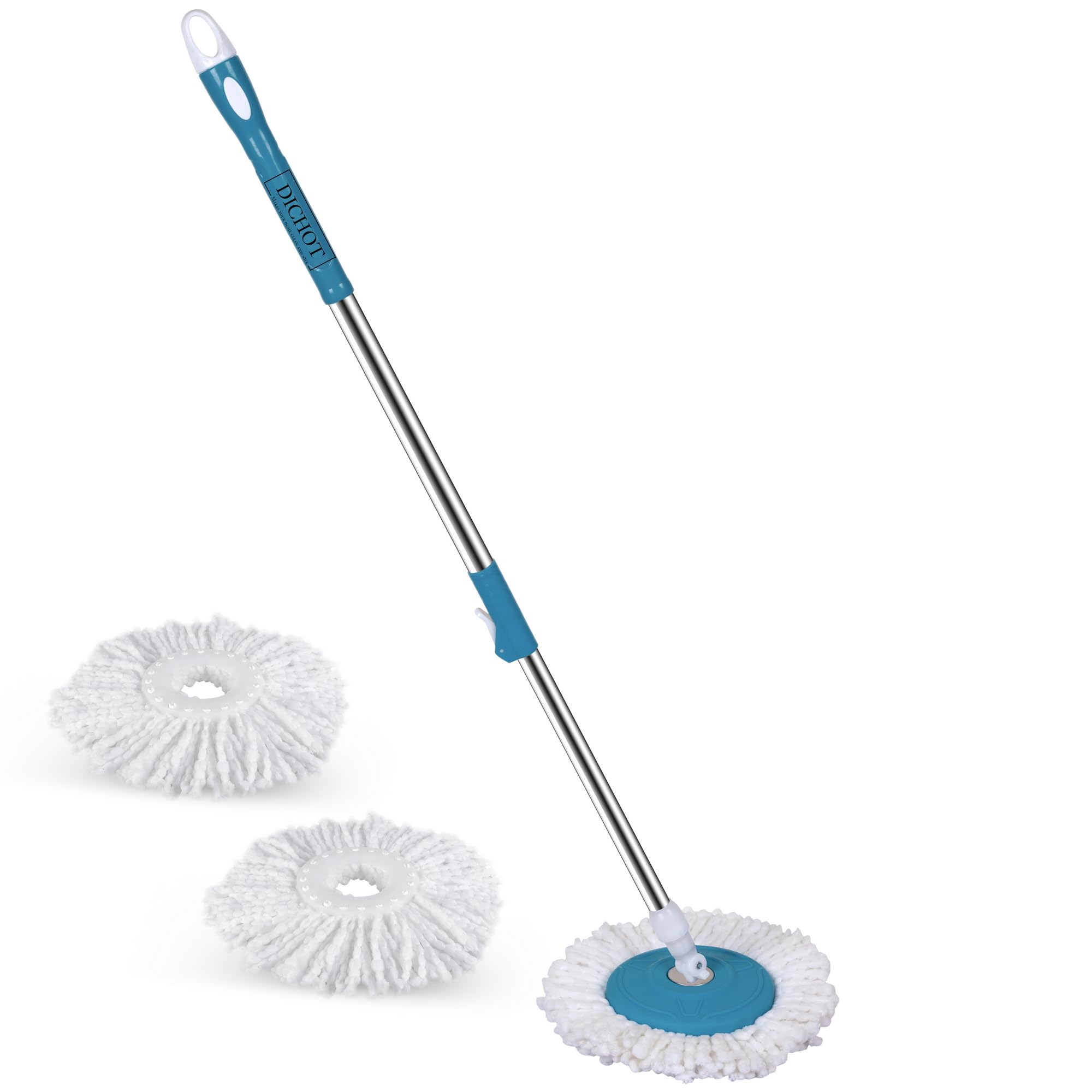 DICHOT C-03 Spin Mop Replacement Handle with with 3 Microfiber Refill (Sky Blue) (B0CQMKN77M) Amazon Price History, Amazon Price Tracker