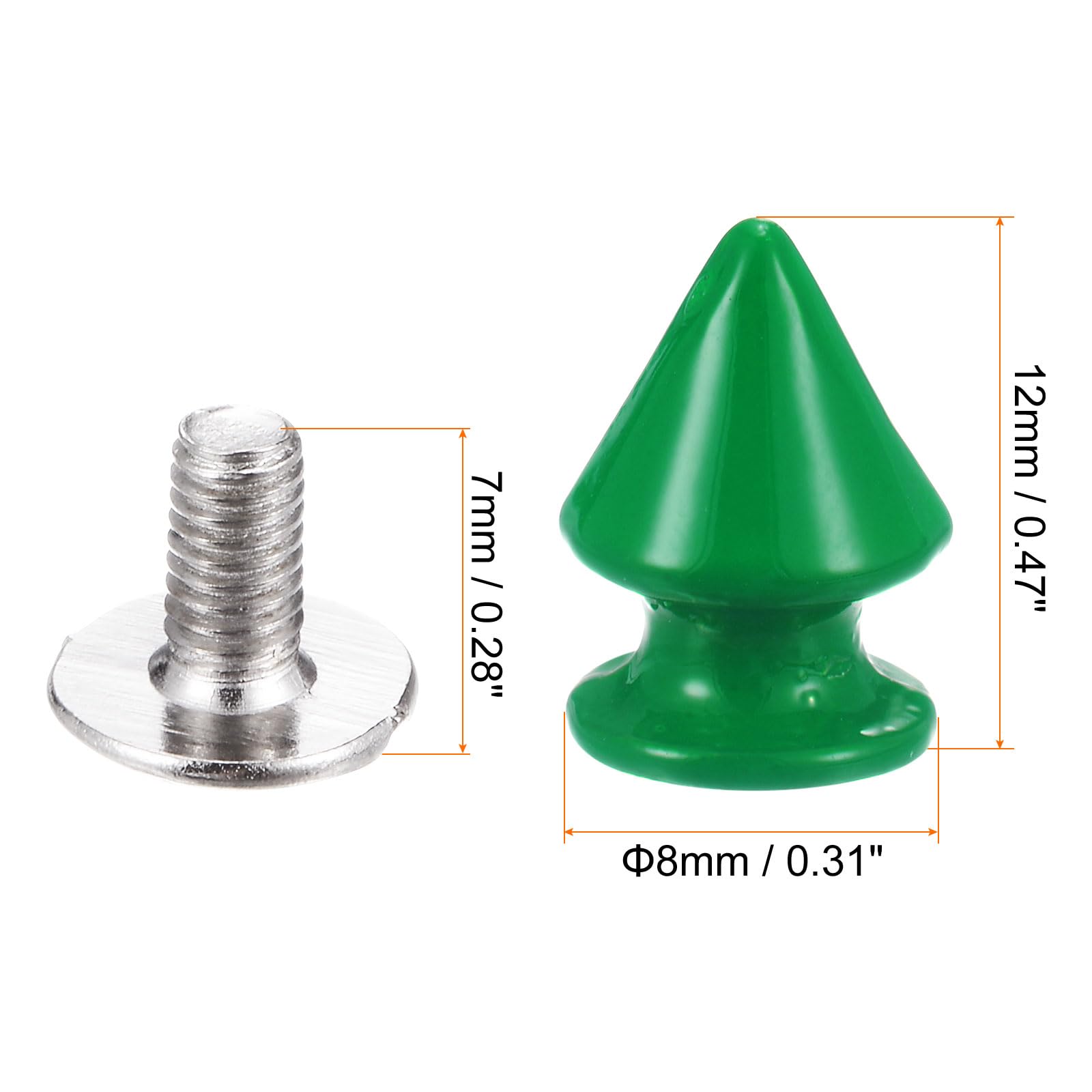 HARFINGTON 20 Set Metal Tree Spikes and Studs 12mm 15/32