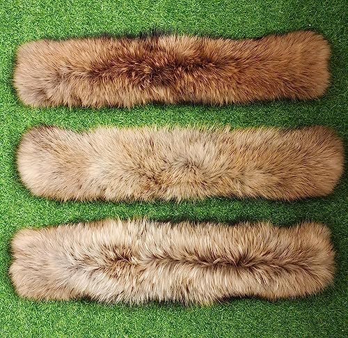 Real Pelts Collars Warm Hairs Scarf Raccoon Hairs Collar Hood Unisex3