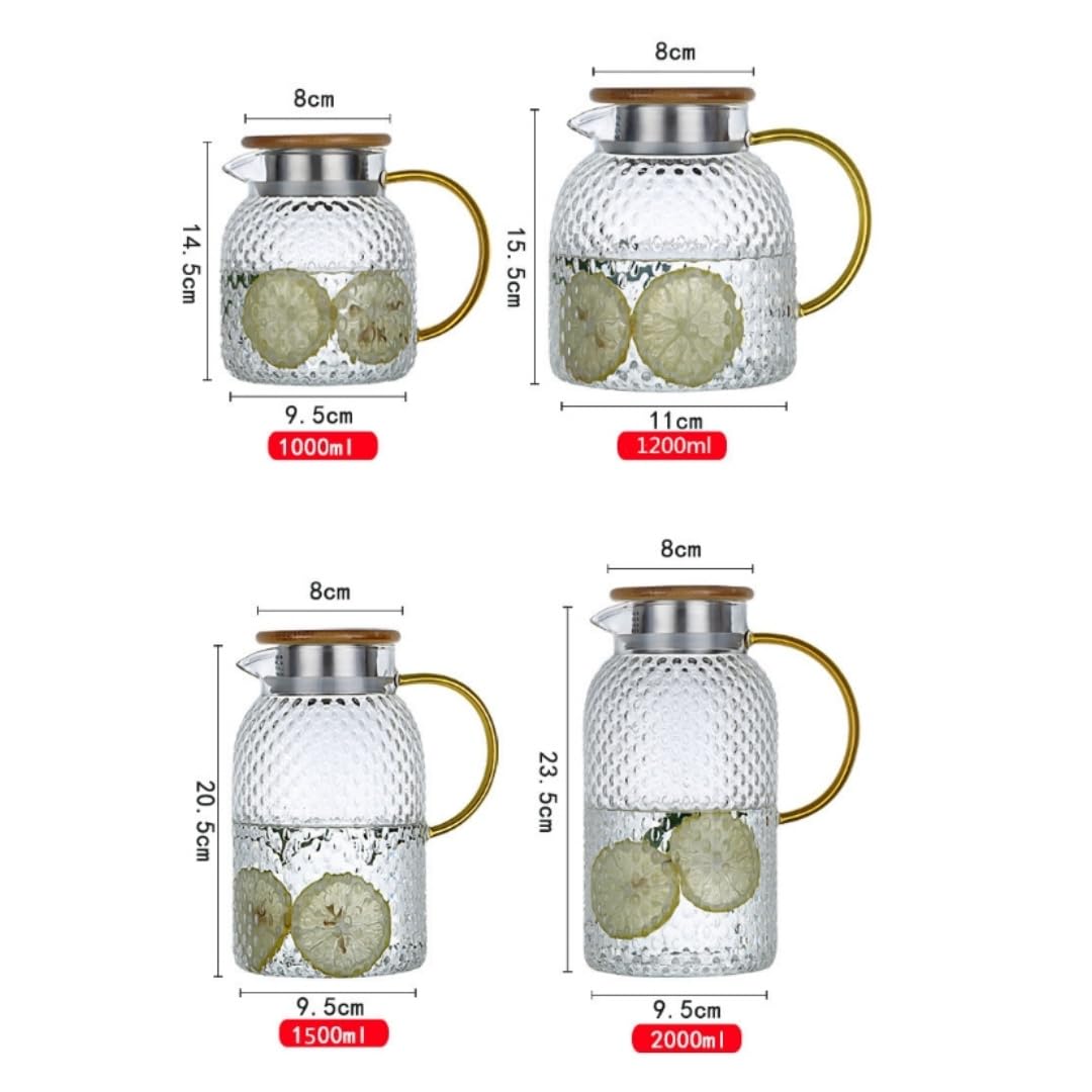Amazon.co.jp: Akasooda 直火 ガラスポット 1L お茶 IH 水差し