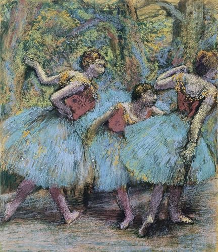 Tableau toile peinture décorative Degas trois danseuses affiche 60x90