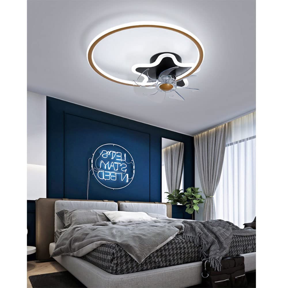 Nowoczesna lampa sufitowa LED z wentylatorem, dekoracyjna lampa do wnętrz, idealna do salonu, sypialni, jadalni lub wentylatora elektrycznego, z pilotem, życiem