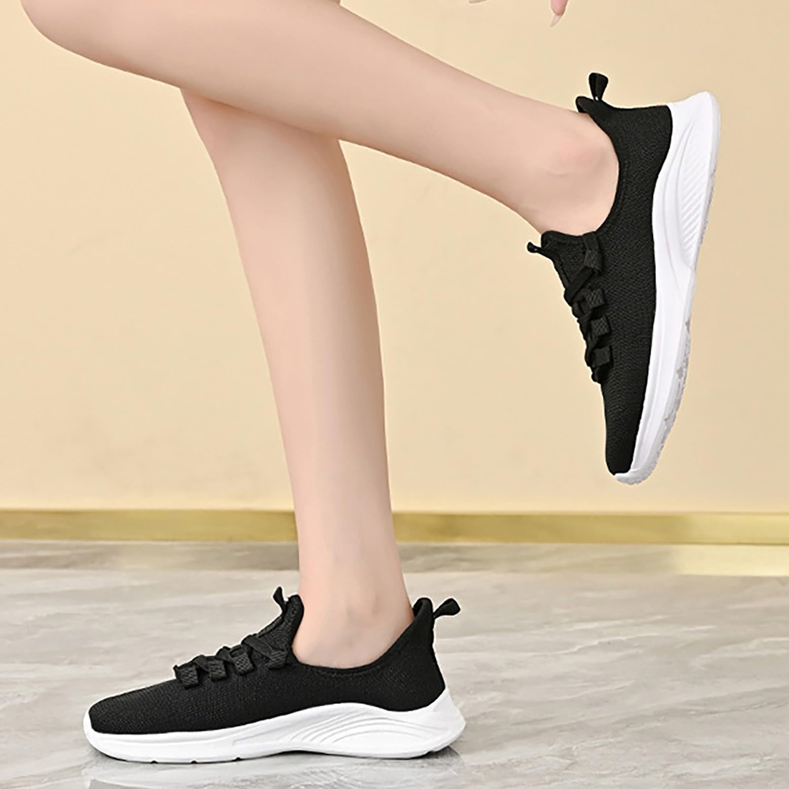 Scarpe per Camminare Donna Ortopediche Eleganti Sneakers Platform Donna | Tennis Camminata in Pelle Sintetica per Allenamento Palestra Calzature Atletica Concezione Ergonomica Tomaia Maglia