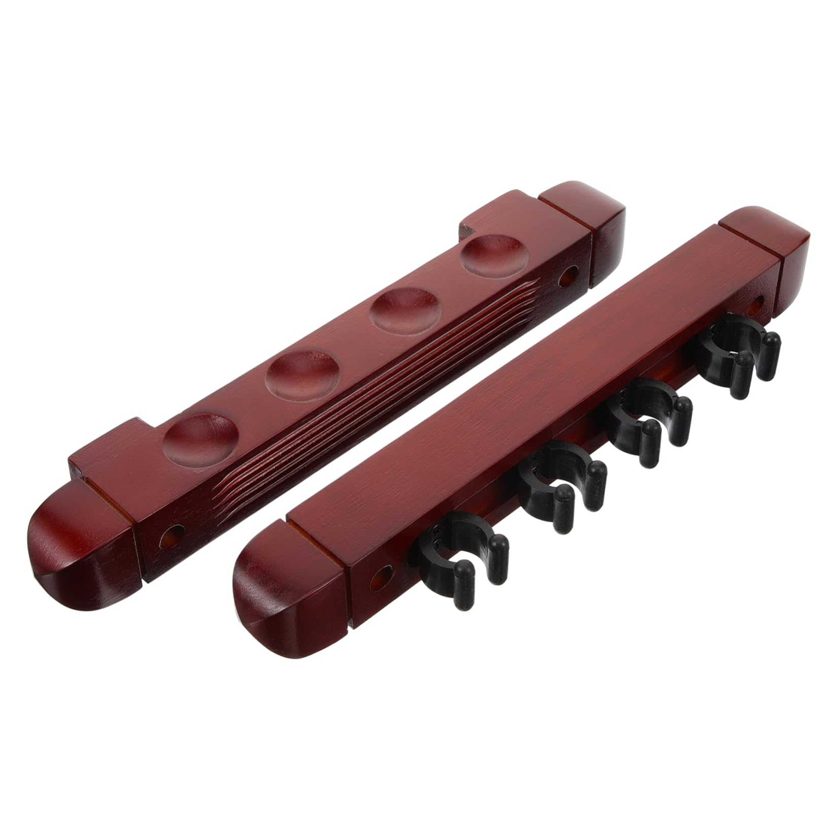 ibasenice 1Set Wooden Pool Stand Wall Mount Rack Sturdy Holder for Display Storage Durable Billiard Organizer for Decor