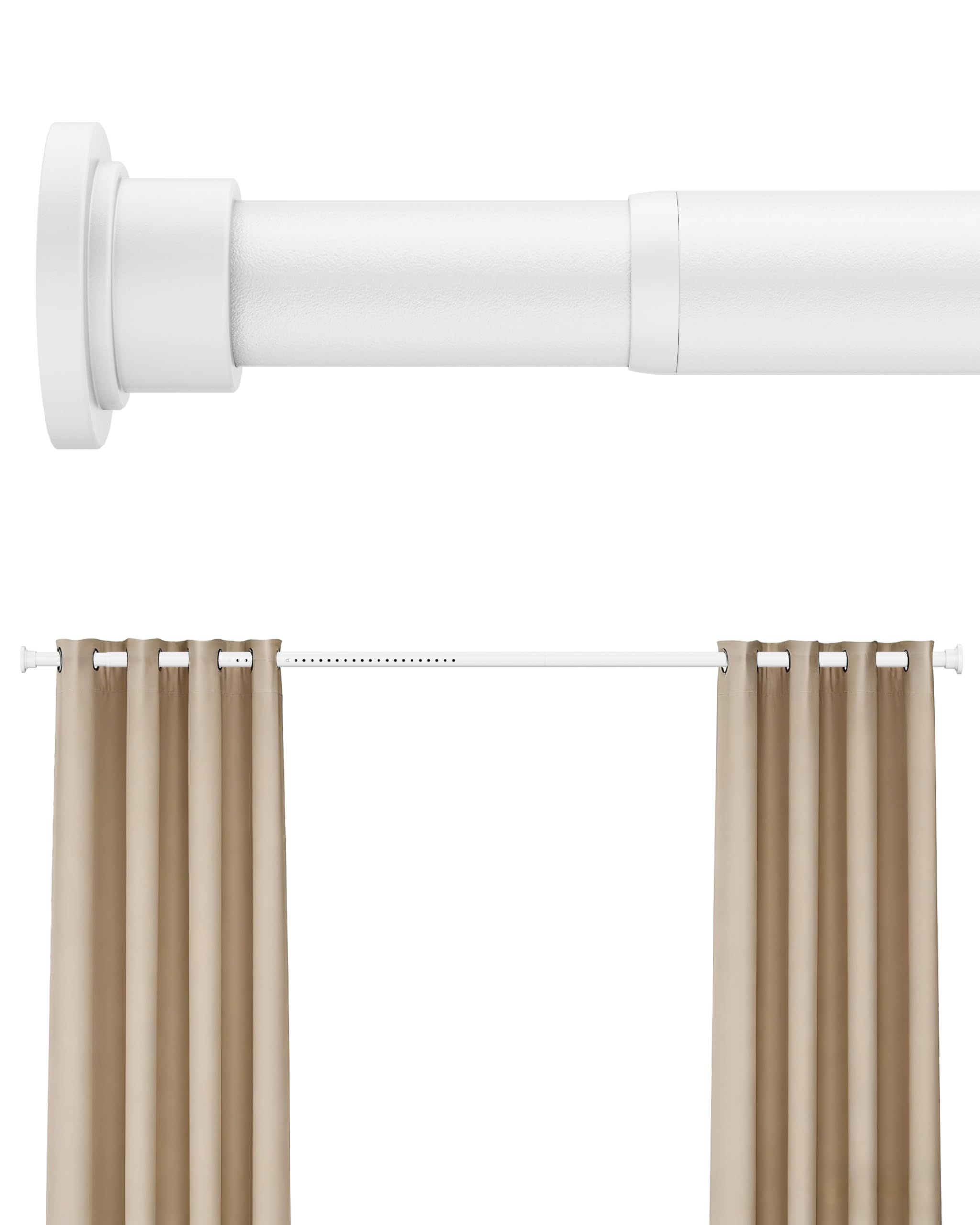 EZFurni 42-123 Inch Heavy Duty Tension Curtain Rod