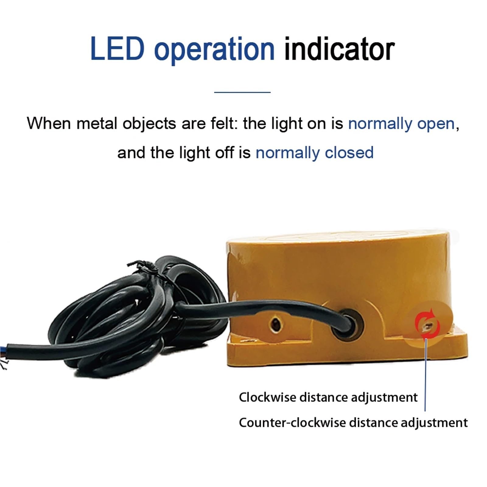 Interrupteur de détection de proximité inductif à distance NPN/PNP NO NC 40 mm Interrupteurs métalliques PLC à trois fils CC 24 V(PNP NO NC)