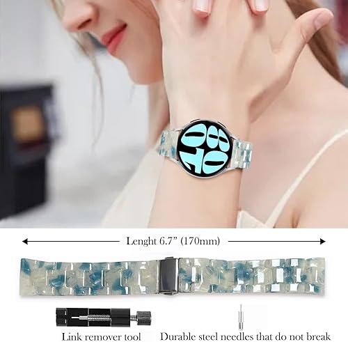 Vista 168 de Correas compatibles con Samsung Galaxy Watch 7 / FE / 6/6 Classic / 5/5 Pro / 4/4 Classic / 3 de 1.614 in / Huawei GT3 de 1.654 pulgadas, 0.787