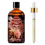 PHATOIL 3.38FL.OZ Champagne Grapes Roses Fragrance Oils for Aromatherapy, Essential Oils for Diffusers for Home, Perfect for Diffuser, Yoga, Skin Care, DIY Candle and Soap Making - 100ml