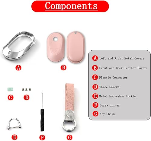Miniatura 5 de muekzru Funda para llavero de Mercedes Benz, llavero de metal de zinc de cristal brillante para Mercedes Benz Clase S Clase E Clase E 2020-2022,
