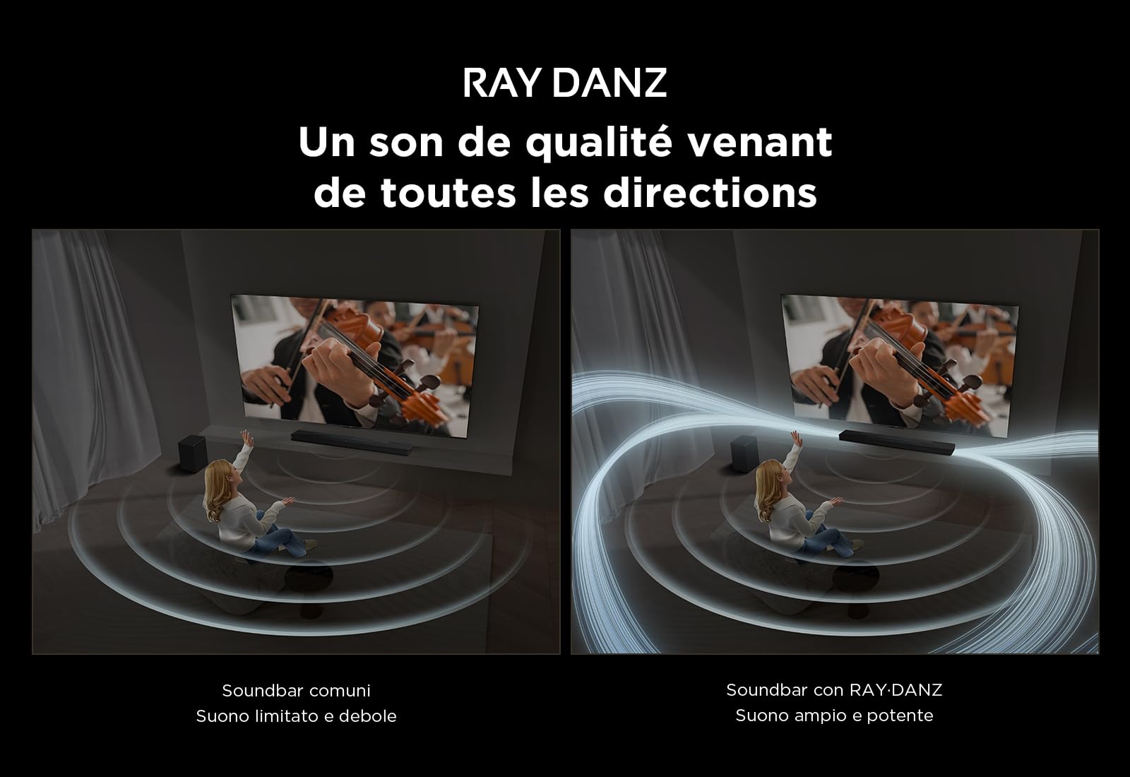 Barre de son TCL Q75H 5.1.2 ch pour TV, 620 Watts, Home cinéma, Surround cinéma, Expansion sonore, Dolby Atmos, DTS:X, HDMI eARC, Bluetooth 5.1, une télécommande, USB, Optique, Montage mural possible