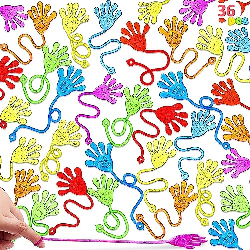 Manos Pegajosas, Manos Adhesivas Niños, Manos Pegajosas Juguete, 36 Piezas Manos Pegajosas Regalo, Juguete de Mano Pegajoso, Juguetes Pegajosos Elásticos, Sticky Manos, (Color Aleatorio)