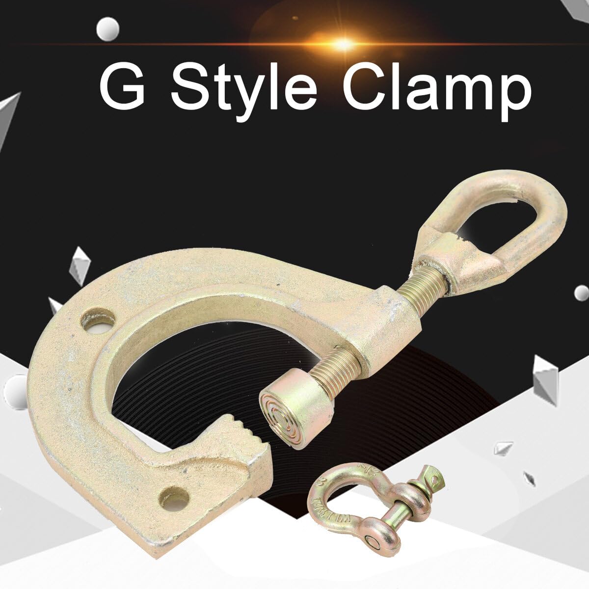 WEBCAB 2-Way G Clamp 3 Ton Frame Back Self-Tightening Grip for Auto Body Repair - Chrome G Style Grounding Work Clamp 4 Inch