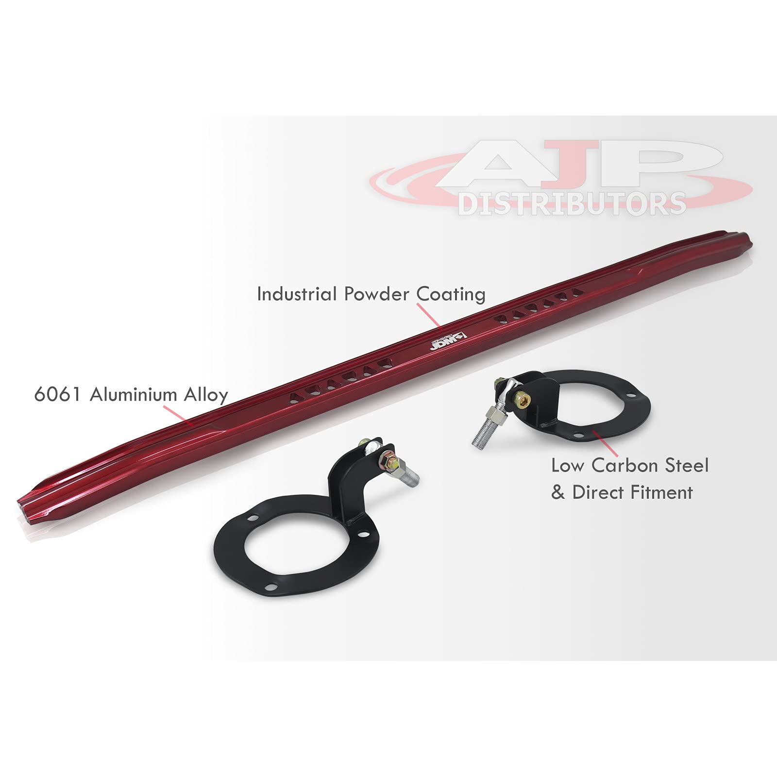JDM Sport Front Strut Tower Bar - CNC Billet Aluminum Red Brace For 1999-2002 Mercury Cougar