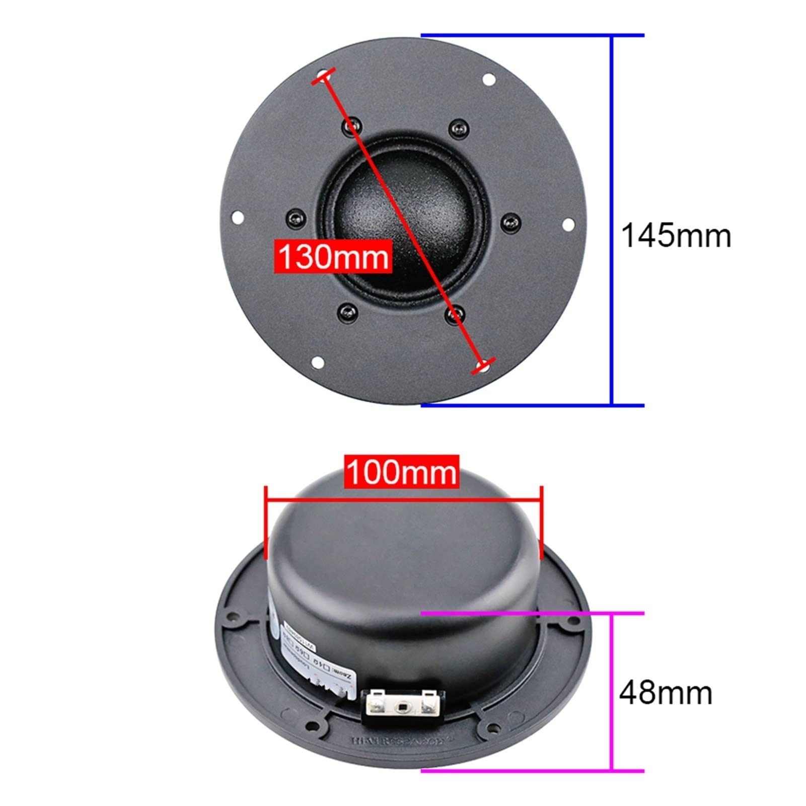 5-calowy głośnik średniego zasięgu 5 OHM 80 W róg altowy niskie zniekształcenia do wysokiej klasy monitora audio jednostka średniego zasięgu 1 szt. głośnik półkowy