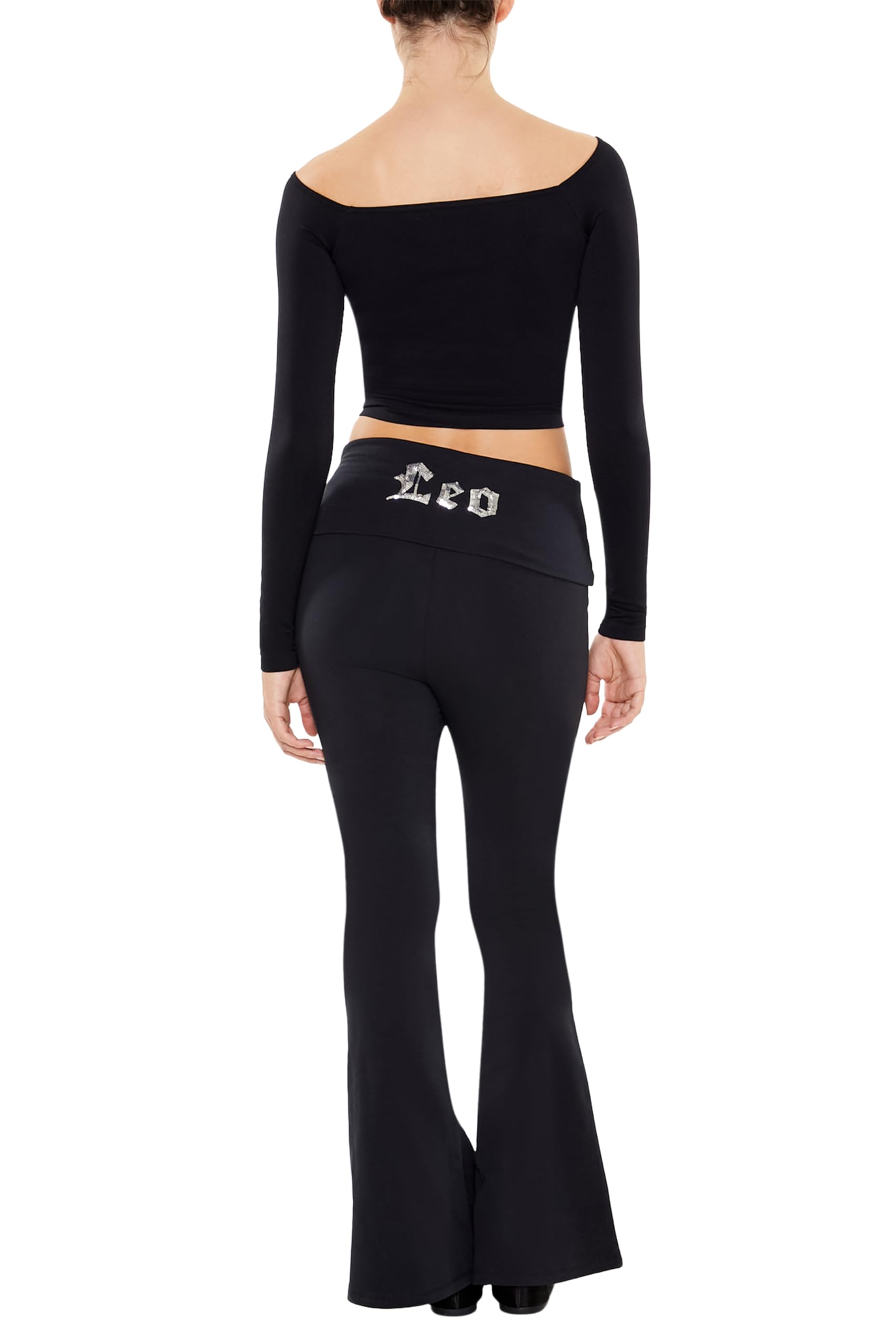 Leggings sequins Forever 21 avec bas évasé rétro pour un look festif - 5