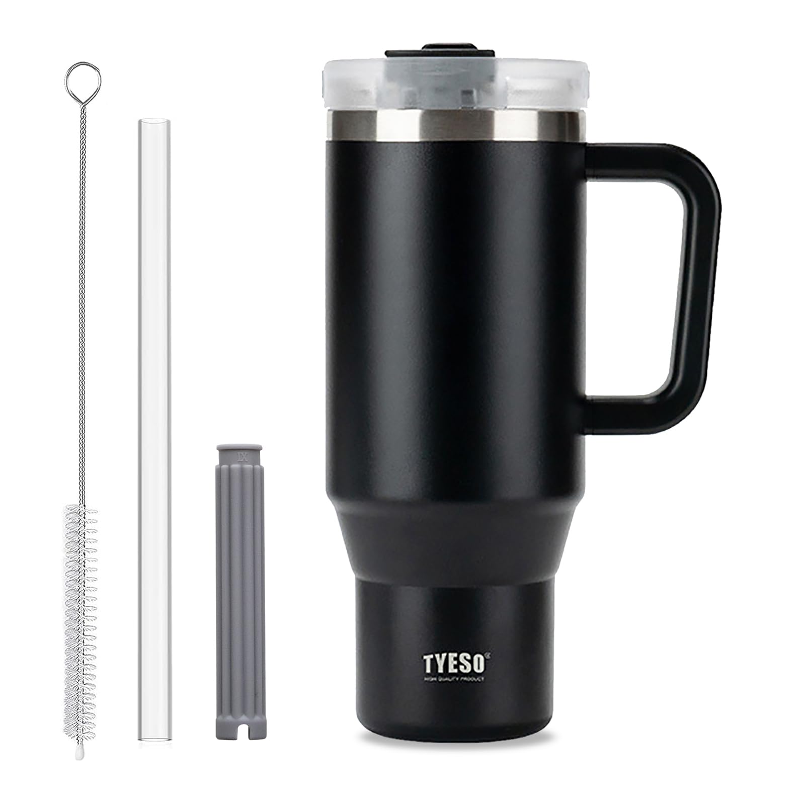 Bouteille d'eau isotherme 1200 ml grand gobelet de voyage avec paille en acier inoxydable
