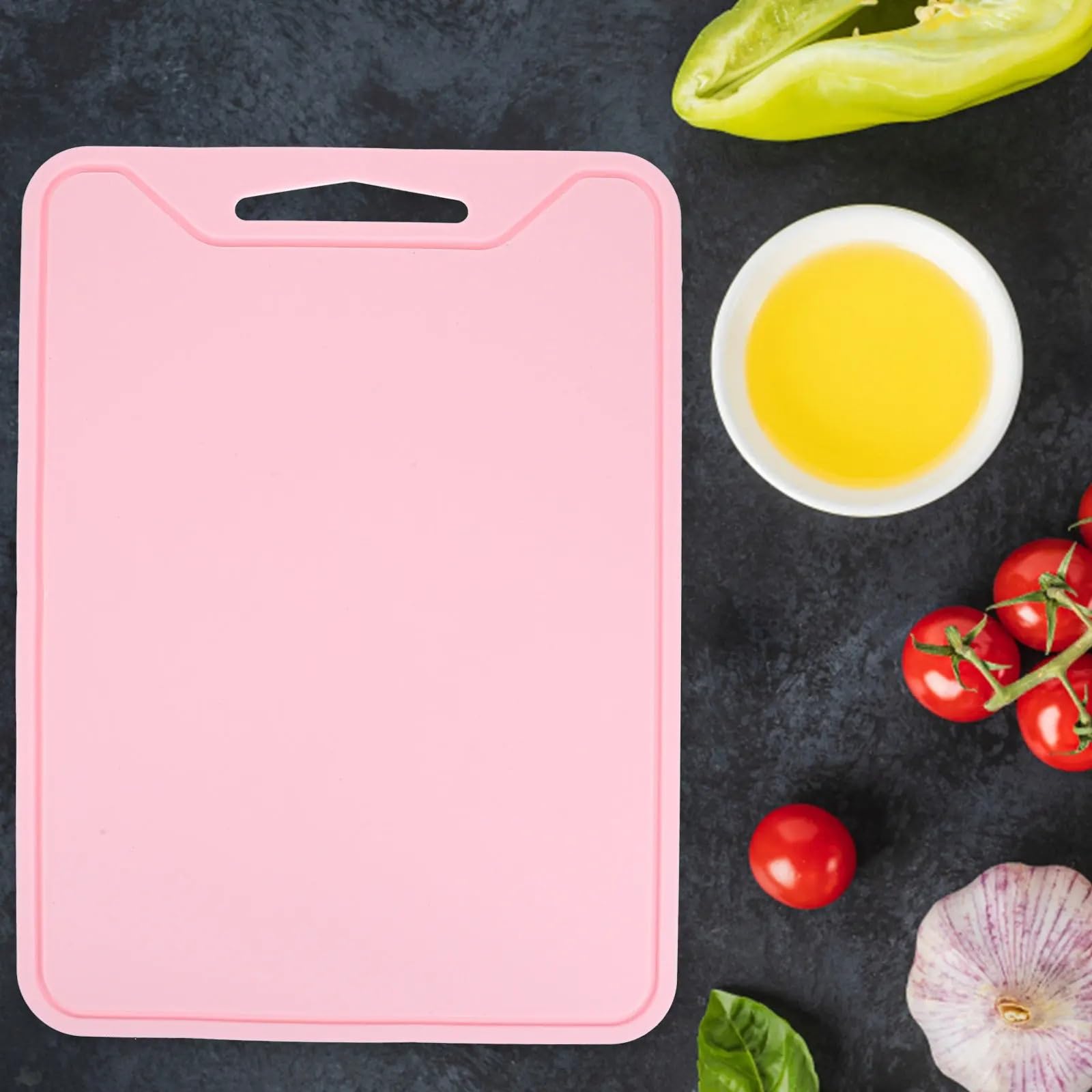 Tabla De Silicona Tabla de cortar Flexible de silicona, tapete plegable resistente al calor con ranura de goteo, suave, fácil de limpiar, cocina, picar, barbacoa y Camping, 1 Uds.