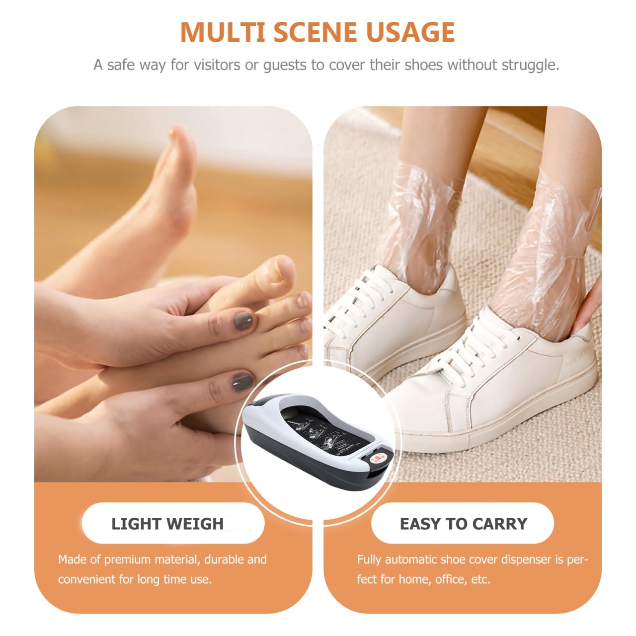 Holibanna Automatic Shoe Cover Machine Automatic Foot Cover Dispenser Shoe Film Dispenser for Home Shop Hotel