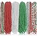Kigeli 300 Pcs Assorted Mardi Gras Beads Necklace Bulk 31.4 inch 7mm Christmas Beaded Necklaces for Christmas Mardi Gras Festivals, Night Club Dress up Events