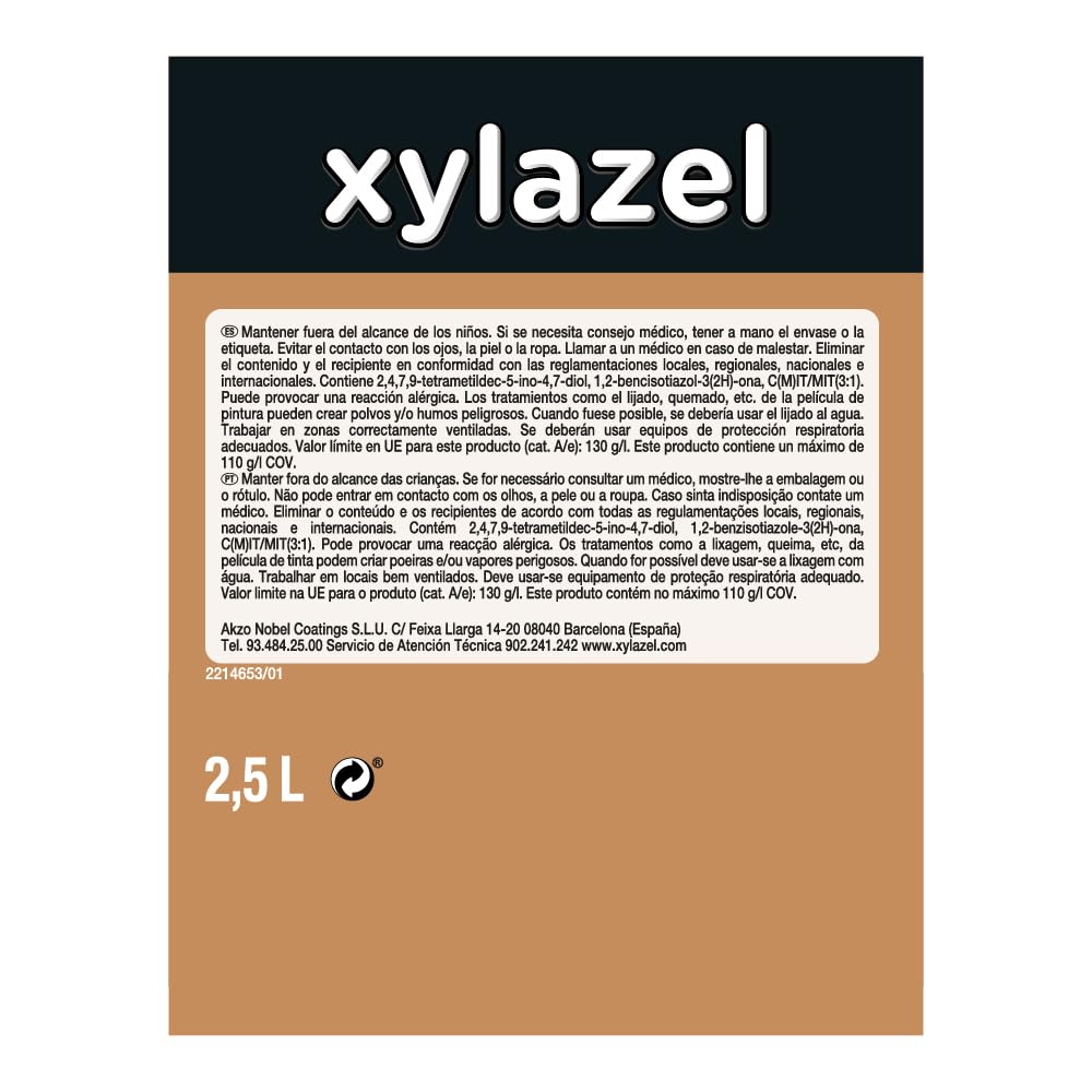 Xylazel Barniz al agua para Suelos de Madera, Mate, Incoloro 2,5 L
